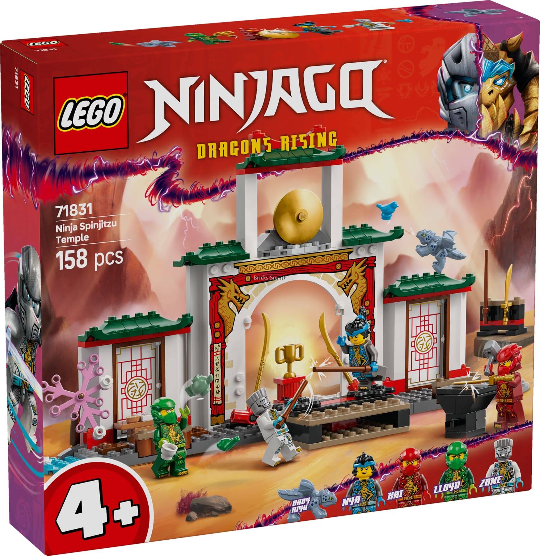 LEGO 71831 Ninjago Ninja Spinjitzu Temple Building Toy Set (158 Pieces)