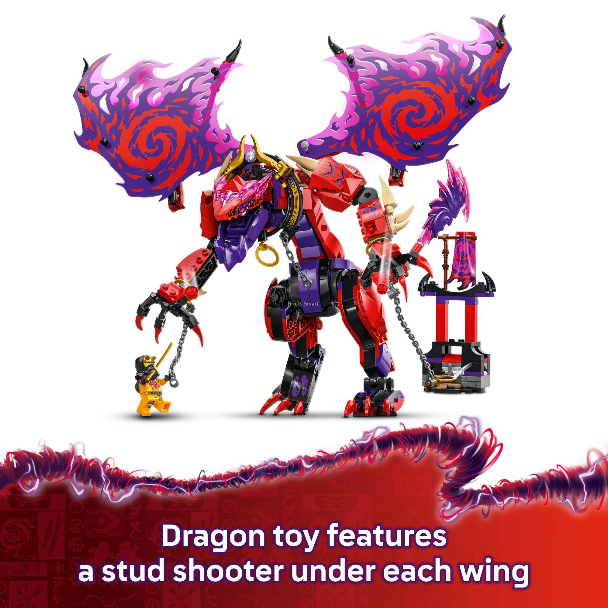 LEGO 71832 Ninjago Thunderfang Dragon of Chaos Building Toy Set