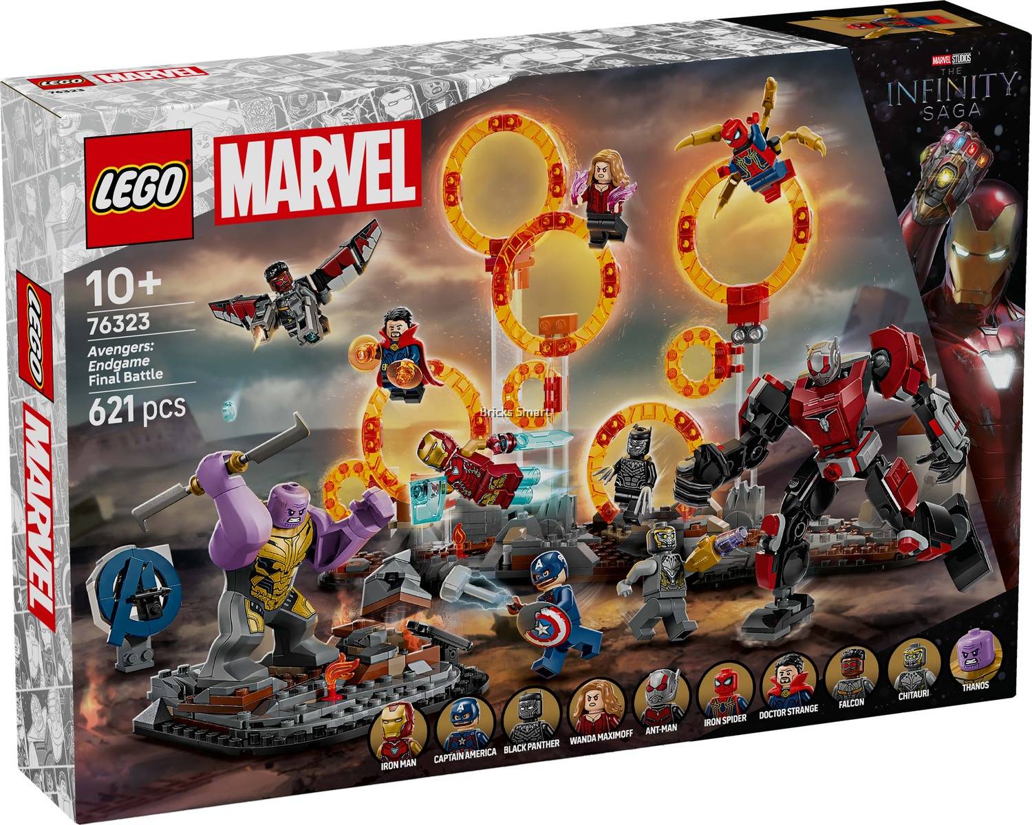 LEGO 76323 Marvel Super Heroes Avengers: Endgame Final Battle Building Toy  Set (621 Pieces)